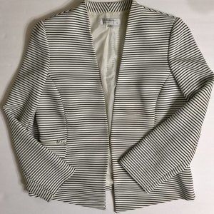 Tahari Striped V-Neck Blazer - Size 14